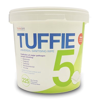Tuffie5 Cleaning and Disinfecting Wipes Tub/225